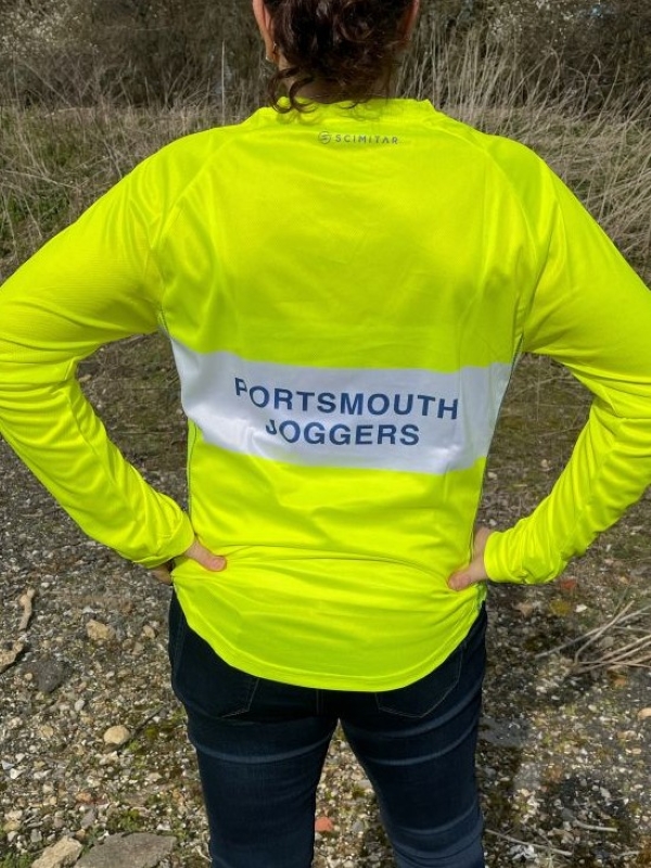 Hi-Viz Long Sleeve Ladies Club T-Shirt (as viewed the rear)