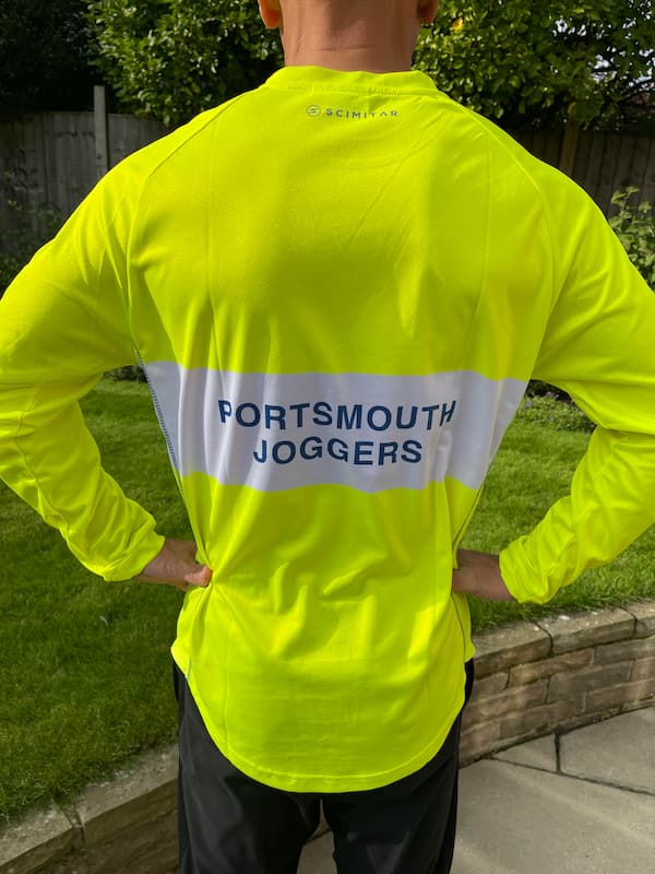 Hi-Viz Long Sleeve Club T-Shirt (as viewed the rear)